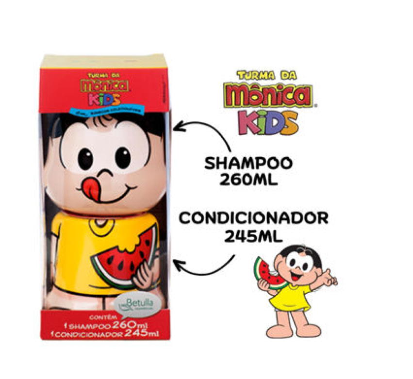 Mônica and Friends Nature Co. Shampoo 260ml + Conditioner 245ml Kit - Magali Doll
